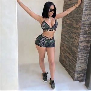 Glam Girl 2Piece Crop Top Set